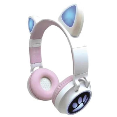 Image de Casque audio 2 en 1 avec oreilles de chat LEXIBOOK Bluetooth 5.0 Rose Pour enfants à partir 4 ans