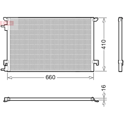 Image de DENSO DCN20045 Condenseur De Clim sans déshydrateur OPEL: Vectra C CC, Berline, Signum CC