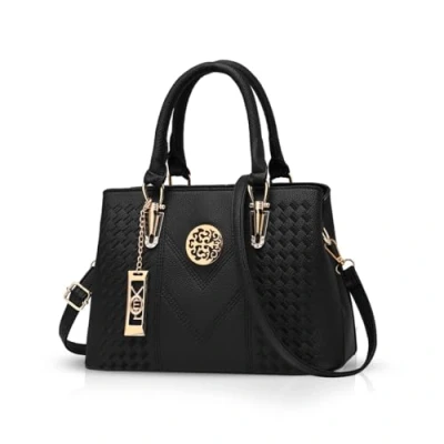 Image de NICOLE &amp; DORIS Sac à Main pour Femme Elégant Bandoulière Classique Sacs Portés en Cuir PU Travail Pochette Mode Epaule Noir
