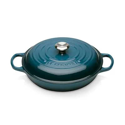 Image de Le Creuset Faitout Signature en Fonte Émaillée, Rond, 26 cm, 2 L, 4,205 kg, Deep Teal, 21180266422430