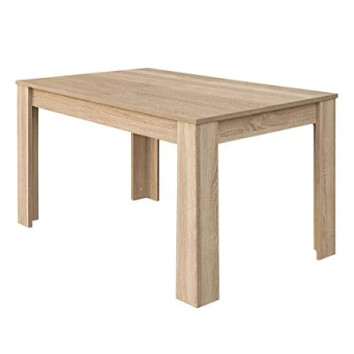 Image de LOUNGITUDE Table à Manger Extensible L140/190 cm Chêne Clair