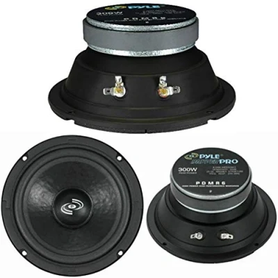 Image de Haut Parleur DIFFUSANT Moyen Bas MIDRANGE PYLE PDMR6 DE 16,50 CM 165 MM 6,5&quot; DIAMETRE 150 Watt RMS ET 300 Max avec IMPÉDANCE 8 OHM Maison DJ FÊTES DISCOTHÈQUE Party Voiture