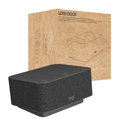Image de Logitech Logi Dock, station d&#039;accueil pour ordinateur portable USB C Tout en un, Téléphone de conférence, Réduction bruit, Bluetooth, HDMI, Windows/macOS, certifié Microsoft Teams, Graphite