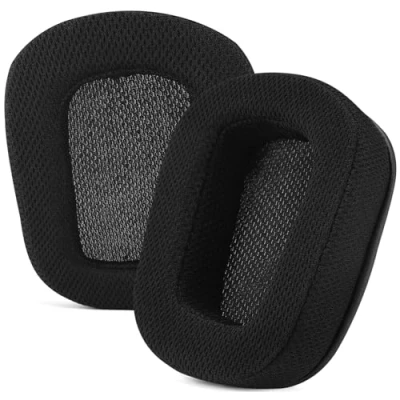 Image de Yizhet 1 Paire Remplacement Coussinets d&#039;oreille Compatible avec Logitech G935 G933 G635 G633 d’ Oreille de Rechange en Mousse Mémoire (Noire)