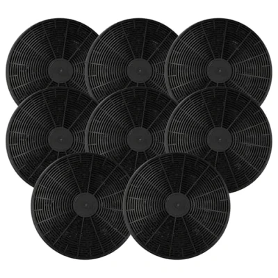 Image de vhbw 8x Filtres à charbon actif remplacement pour Klarstein 10027530, CGCH2, 10027711, 10030983, K10001 hotte aspirante 17,5 cm