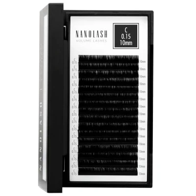 Image de extensions de cils Nanolash faux pour extension professionnelle, volume (0.15 C, 10mm)