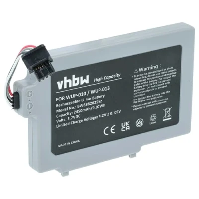 Image de vhbw Batterie Compatible avec Nintendo Wii U, U Gamepad Manette de Jeu (2450mAh, 3,7V, Li ION)
