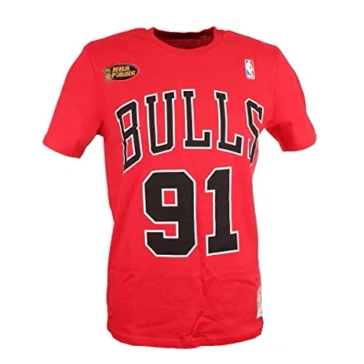 Image de Mitchell &amp; Ness NBA HWC Name Number Tee Chicago Bulls, Dennis Rodman, XXL