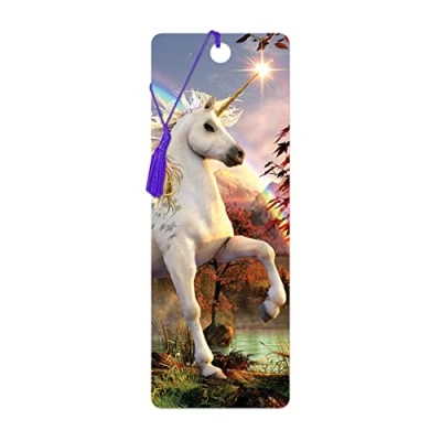 Image de 3D LiveLife Marque page Licorne Étoile du Soir de Deluxebase. avec illustrations lenticulaires sous licence l&#039;artiste renommé David Penfound