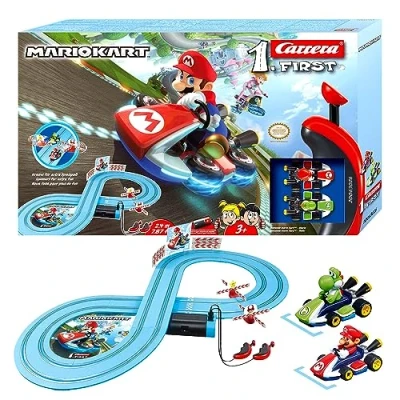 Image de Carrera FIRST Nintendo Mario Kart Circuit de course électrique avec voitures miniatures et Luigi Jouet pour enfants à partir 3 ans