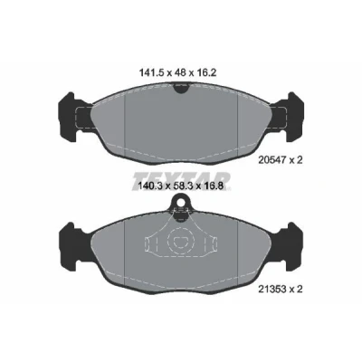 Image de TEXTAR 2054701 Jeu de plaquettes frein préparé pour indicateur d&#039;usure OPEL: Corsa B 3/5 portes, Astra F CC, Berline, JAGUAR: XJ Berline