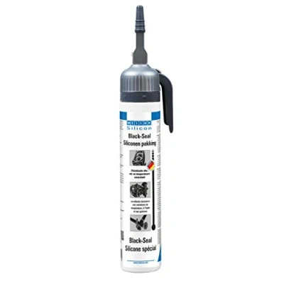 Image de WEICON Black Seal / 200 ml/Adhésif silicone/Pâte d&#039;étanchéité polyvalente/noir