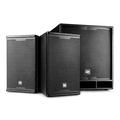Image de Power Dynamics Combo 1800 Système Triphonique 2.1, Puissance de 1800W, Technologie sans Fil Bluetooth, Idéal pour Les DJ Mobile, Caisson Basse Actif 18&#039;&#039;