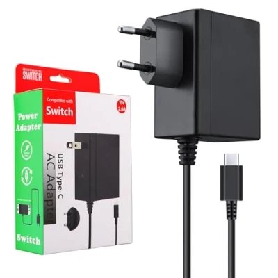 Image de ECHTPower Adaptateur Secteur pour Console Switch/OLED/Lite, PD Chargeur Switch Support Mode TV Charger Rapide USB Type C Alimentation15V / 2.6A