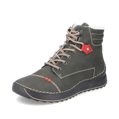 Image de Rieker Femme Bottines 51545, Dame à Lacets,Bottes,Chukka Boot,Bottes Courtes,Bottes Lacets,Vert (grün / 54),42 EU 8 UK