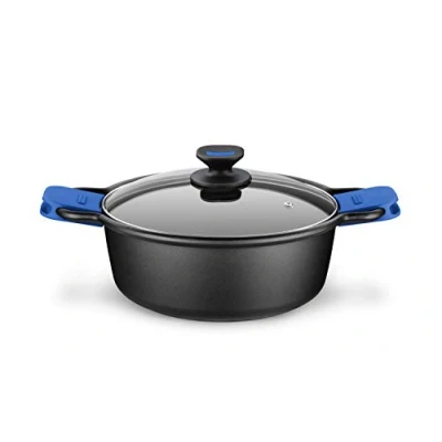 Image de Monix Solid Faitout Haut 20 cm, Fonte D&#039;Aluminium avec Antiadhésif Teflon Innovations sans PFOA, Compatible Toutes Sources de Chaleur Incluse Induction