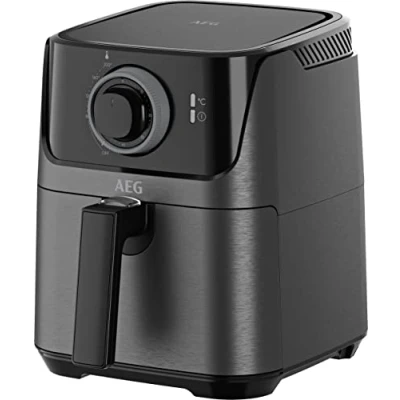 Image de AEG AF5 1 4GB Friteuse à air sans huile 2,5 l, minuteur 60 min, température maximale 200 , passe au lave vaisselle, panier amovible, poignée rotative, noir