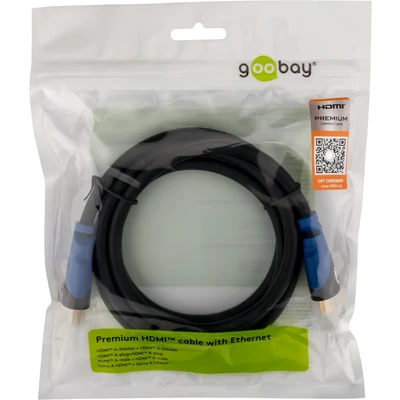 Image de Goobay 72315 câble HDMI 0,5 m Type A (Standard) Noir Neuf
