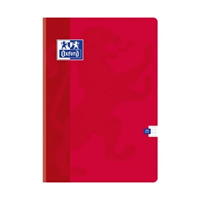Image de Oxford 100104139 cahier broché 192 pages petits carreaux 5x5 Coloris aléatoire 210x297 mm