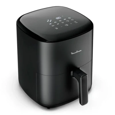Image de Moulinex Easy Fry Max Friteuse sans huile, Capacité XL de 5 L, Jusqu&#039;à 6 personnes, 10 programmes automatiques, Ecran tactile digital, Gain temps et d&#039;énergie, air fryer EZ245820