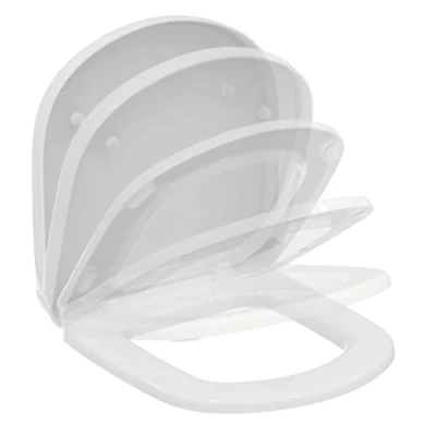 Image de Ideal Standard Porcher Abattant WC, Modèle authentique, Lunette Toilette, Frein de Chute, Kheops, T679901, Facile à installer, Résistant,Fixations incluses, Blanc