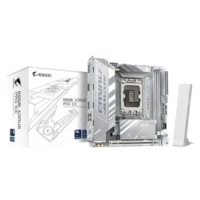 Image de GIGABYTE B860I AORUS PRO ICE Carte mère Processeurs Intel Core Ultra, VRM 8+1+2+1 phases, jusqu&#039;à 9200MHz DDR5, 1xPCIe 5.0 + 4.0 M.2, LAN 2,5 GbE, WIFI 7, Thunderbolt 4 Neuf