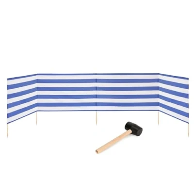 Image de Garronda Paravent Plage Coupe Vent Camping Brise avec Marteau en Caoutchouc GAEX001 (Pastèque 2, 5 m)