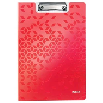 Image de Leitz WOW Porte Bloc A4 avec Rabat, Capacité 75 Feuilles A4, Documents Fabriqué en Polyfoam Léger, Coloris Rouge (41990026)