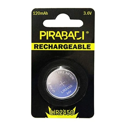 Image de ACCU Pile Bouton Rechargeable LIR2450 3.6V LI ION Coin Battery LIR 2450 Batterie CR2450