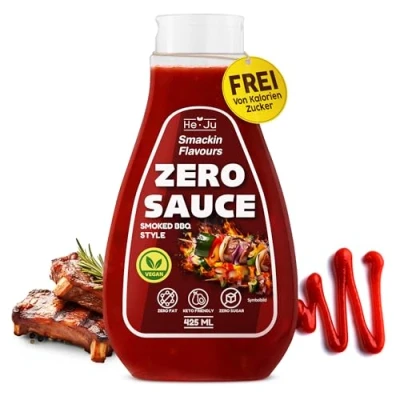 Image de Zero Sauce Smoked BBQ 1x 425ml Light Sauce, sans graisse et sucre ajouté, végétalien gluten, convient au régime céto (425 ml (1 paquet), Style) e)