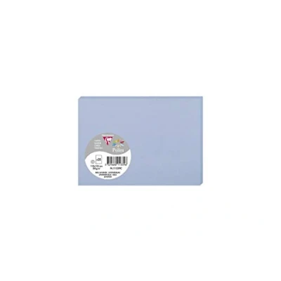 Image de Clairefontaine 11339C Paquet de 25 Cartes Simples Format C6 11x15,5cm 210g/m² Coloris Bleu Lavande Cartons d&#039;Invitation Evènements et Correspondance Gamme Pollen Papier Premium Lisse