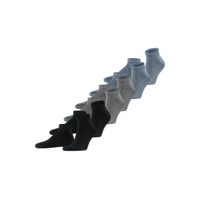 Image de Falke Happy 6PACK Sneaker Socks Everyday Casual Chaussettes, Homme, Taille: 43 46, Black/blue
