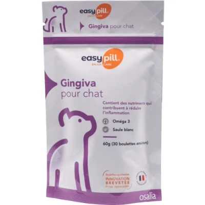 Image de Easypill Chat Gingiva Boulette appétente, aliment complémentaire pour chat. bt 30