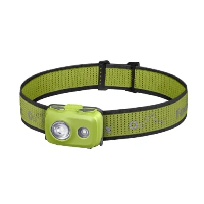 Image de FENIX HL16 Lampe frontale multifonction légère verte 450 lumens 104 m 100 heures maximum alimentation AAA mode lumière rouge fonction SOS IP66