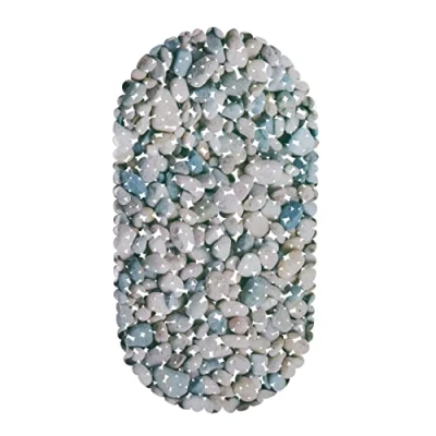 Image de Relaxdays, Nature Baignoire Aspect Pierre, Tapis de Bain antidérapant, avec ventouses, Lavable, LxP: 36 x 68 cm, PVC, 1 élément