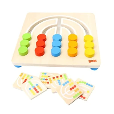 Image de Goki Tableau de Classification Arc en Ciel 5 Couleurs Domino, 58436, Multicolore