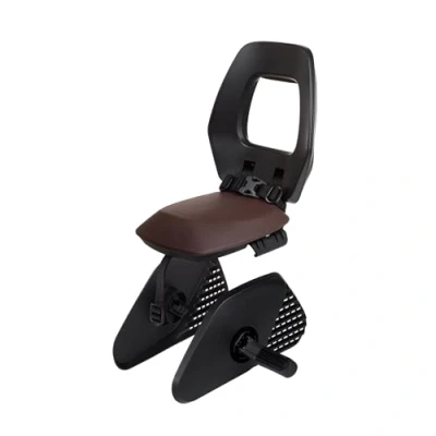 Image de BOBIKE 8010600001 Une Banquette arrière Junior pour vélos avec Roues de 26&quot; à 29&quot; adaptée aux Enfants d&#039;un Poids Maximum 35 kg ancrage sur Le Porte Bagages en Couleur Noir/Brun Foncé