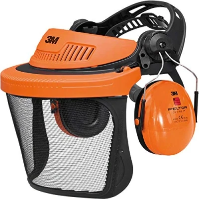Image de Coiffe 3M G500 robuste de couleur orange +Visière V5C +Coquilles antibruit H510A