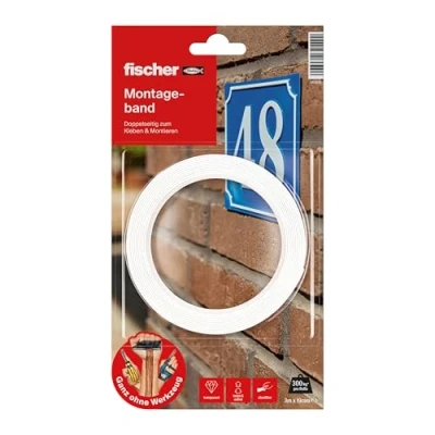 Image de Unbekannt Fischer 545955 Bande de montage double face (L x l) 3 m 19 mm 1 pc(s)