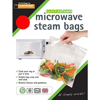 Image de Toastabags Lot de 100 Sacs à Vapeur pour Micro Ondes 21 x 16,5 1,75 cm