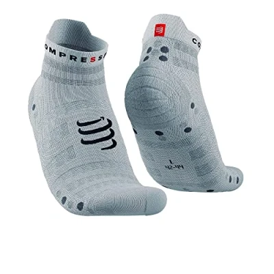 Image de COMPRESSPORT Pro Racing Socks V4.0 Light Run Low Chaussettes, Blanc/Alliage, 39 41 Mixte