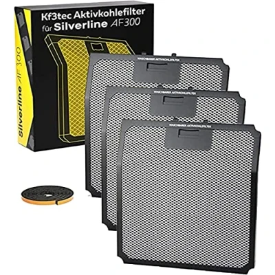 Image de Filtre à charbon actif Kf3tec pour Silverline AF 300 (Pack de 2)