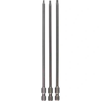 Image de Bosch Accessories 3 Pièces Jeu de Embouts Vissage Courts Qualité Extra Dure, T8/T10/T15, 152mm Longueur