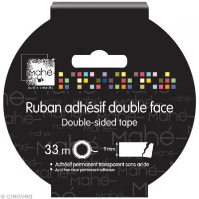 Image de Toga Ruban adhésif double face Déchirable, Autre, Transparent, 11 x 1 cm