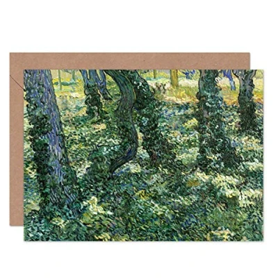 Image de Artery8 Vincent Van Gogh Undergrowth Fine Art Greeting Card Plus Envelope Blank Inside