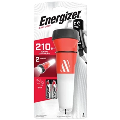 Image de Energizer Full LED Torch / Flashlight Range For Emergency, Camping &amp; Hiking (Compact, Headlight, Duo, Metal Lantern Torches) (2in1 +2AA Batts)