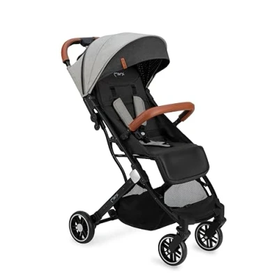 Image de poussette MoMi ESTELLE à partir de 6 mois (jusqu&#039;à 15 kg), pliante avec harnais sécurité 5 points, panier courses fonction dépliage, poignée télescopique traction
