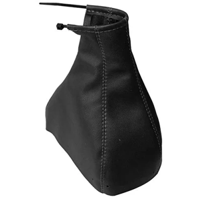 Image de AERZETIX Soufflet de levier vitesse en simili cuir avec couture/surpiqûres couleurs variables (noir surpiqûres noires)