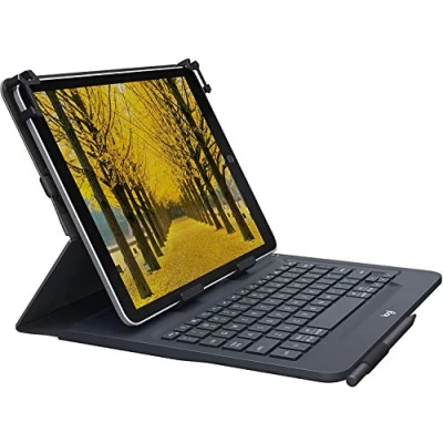 Image de Logitech Universal Folio Etui iPad/Tablette, Clavier QWERTY Italien Noir