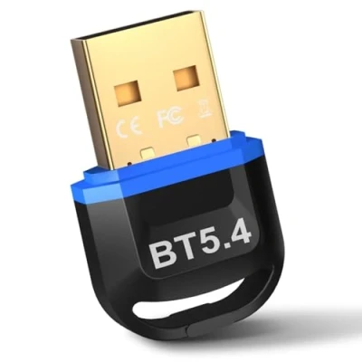 Image de Hoppac Dongle Bluetooth 5.4, Cle pour PC, Faible Latence, Adaptateur USB, Compatible avec Windows 11/10/8.1/7, Casque, Souris, Clavier, Imprimantes